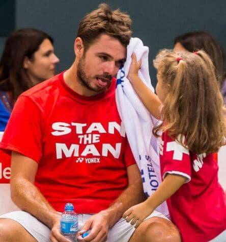 Alexia Wawrinka with her father, Stan Wawrinka.